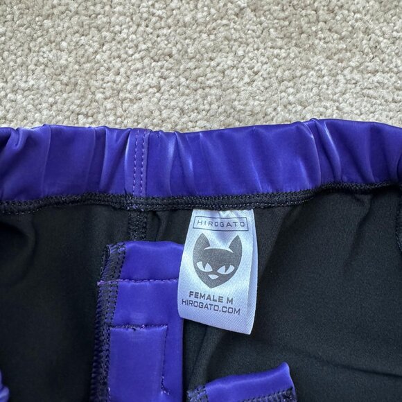 HIRO GATO Sharkskin PU Spandex M MEDIUM Leggings Purple BRAND NEW LIMITED L@@K! - Picture 6 of 13